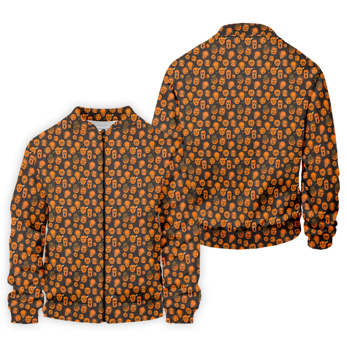 Halloween Horror Character Pumpkin Pattern Golf Shirt, Mens Golf Polo, Hawaiian Golf Shirt