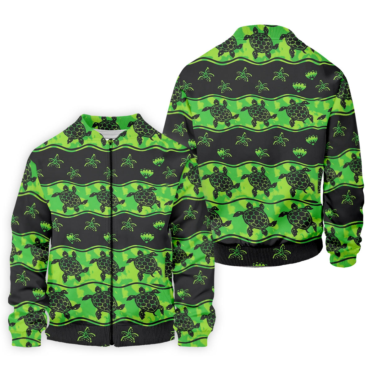 Sea Turtles Sea Creatures Pattern Hawaiian Golf Shirt, Polo Shirts For Men, Golfing Apparel
