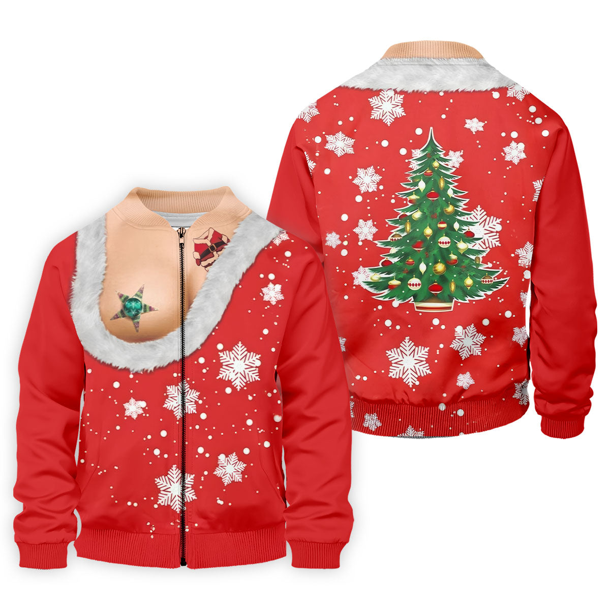 Funny Santa Costume Snowflake Christmas Golf Shirt, Men's Golf Shirt, Printed Golf Shirts