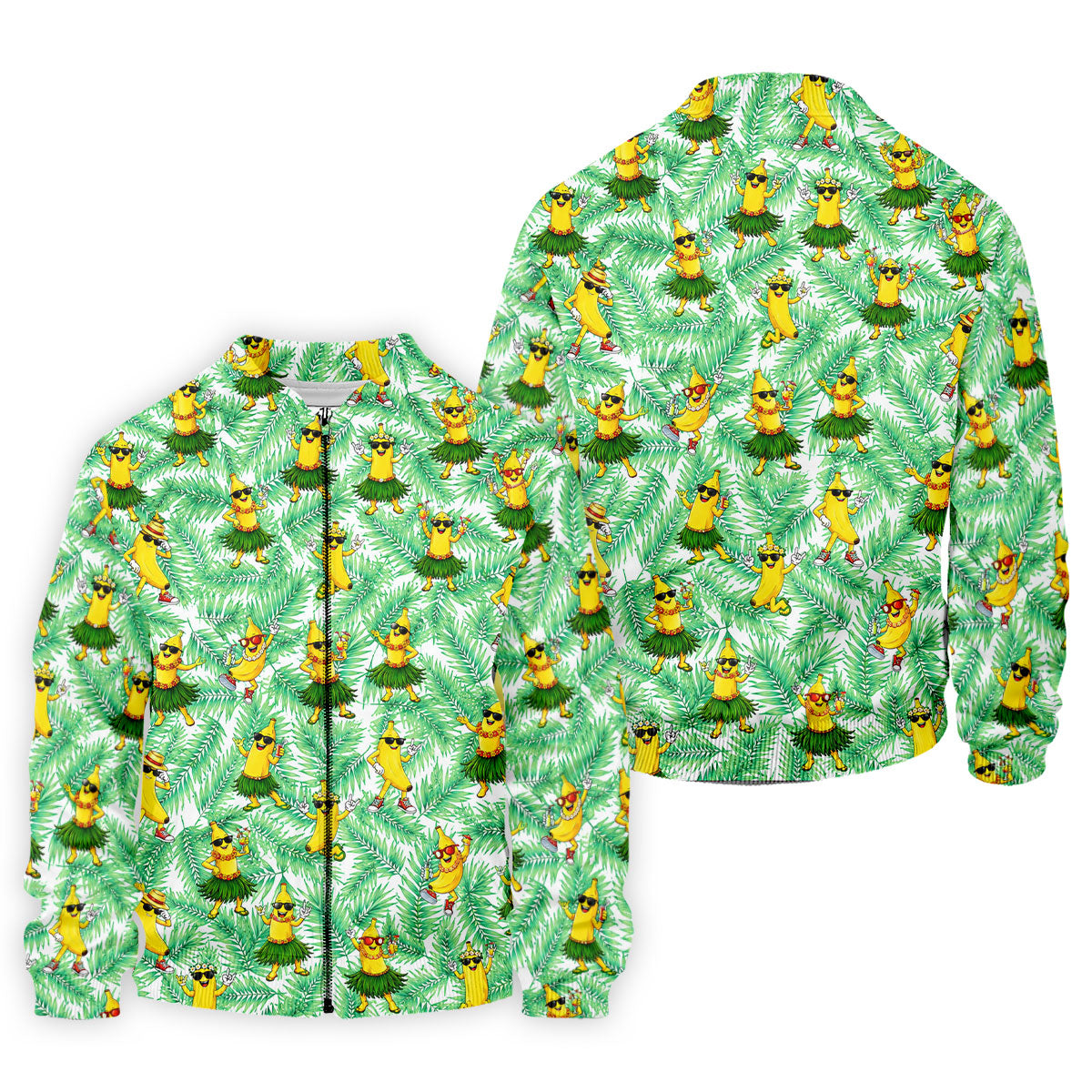 Funny Hula Banana Tropical Hawaiian Golf Shirt, Mens Golf Polo, Printed Golf Shirts