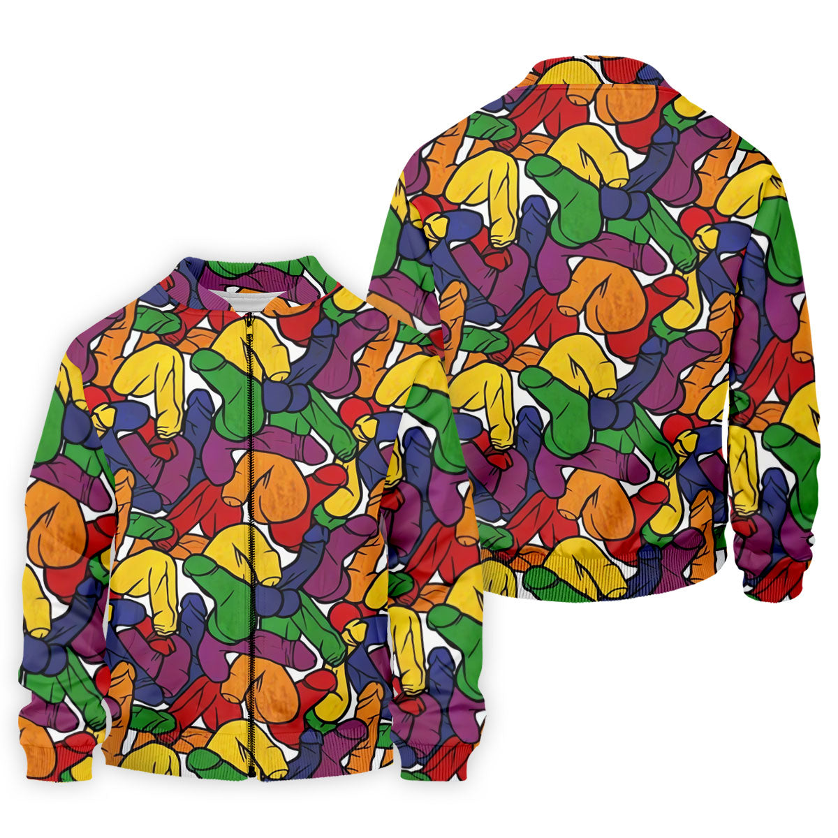 Adult Humor Pride Colors Retro Golf Shirt, LGBTQ Month Men's Funny Golf Shirts