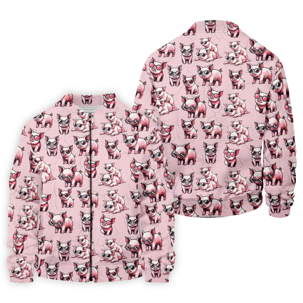 Cute Piglets Wearing Sunglasses Hawaiian Golf Polo, Golf Tops For Men, Funny Golf Shirt, Golfing Apparel