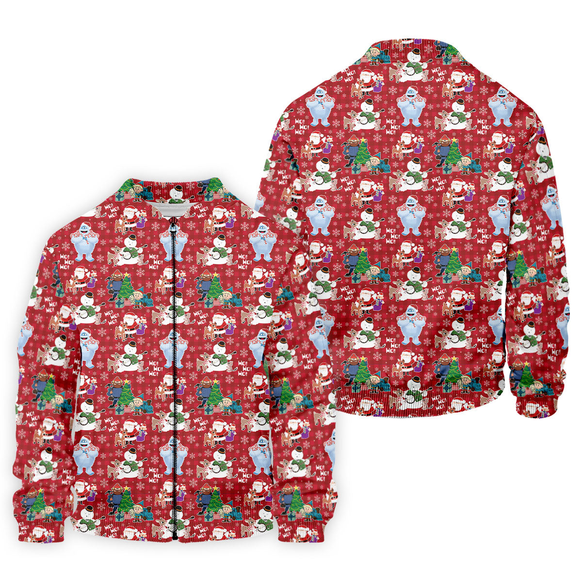 Ho Ho Ho Santa Snowman Men's Golf Polo Shirts, Christmas Golf Shirt, Polo Shirts For Men
