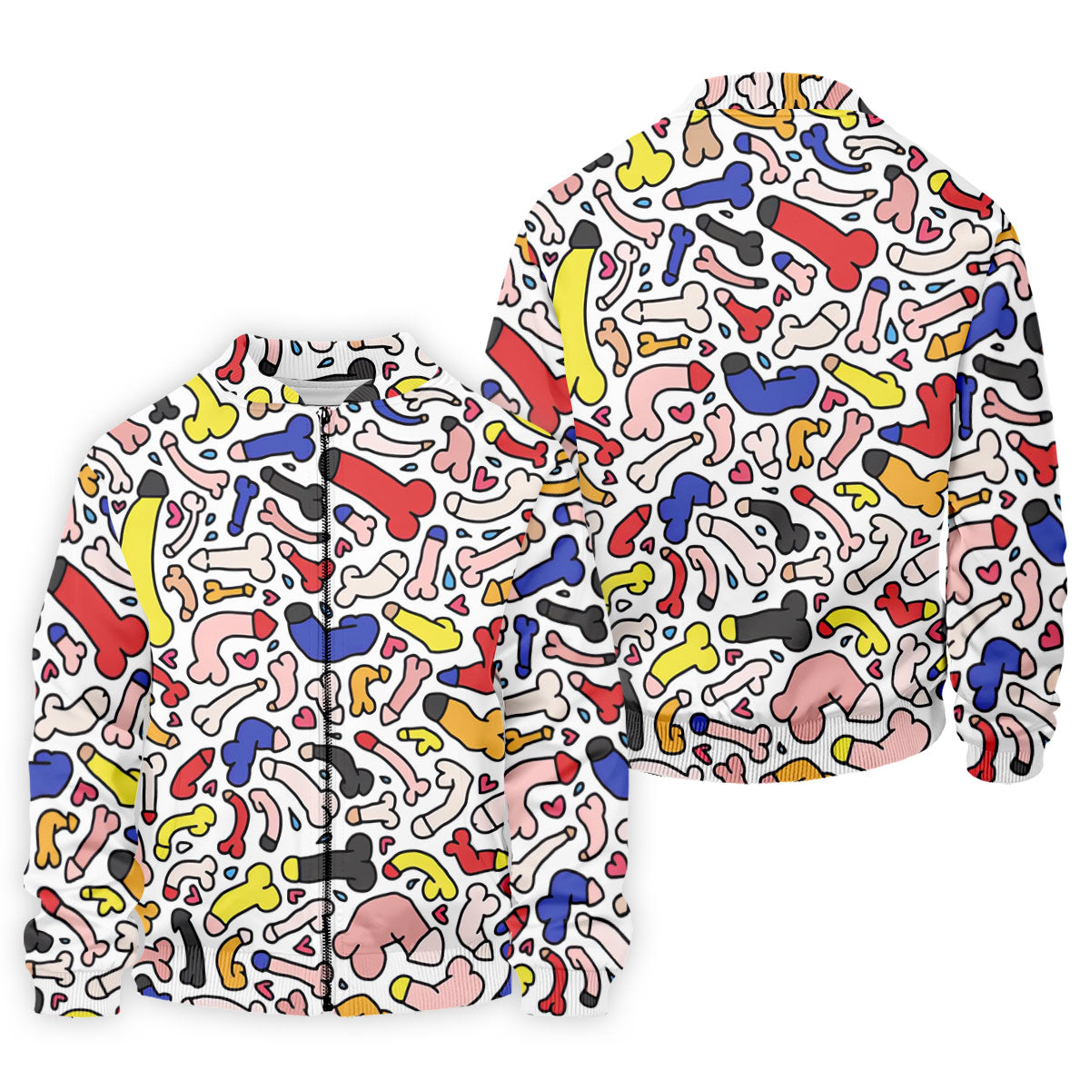 Funny Colorful Adult Doodle Pattern Polo Shirt, Mens Golf Polo, Golf Shirts For Men