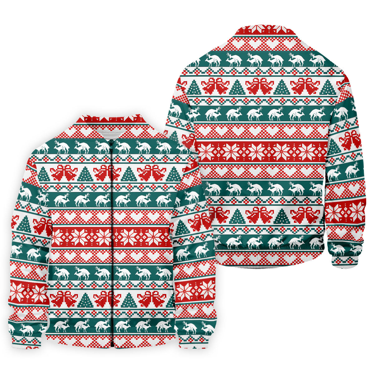 Christmas Reindeer Bells Snowflake Golf Polo Shirt, Mens Golf Shirts, Polo Shirts For Men