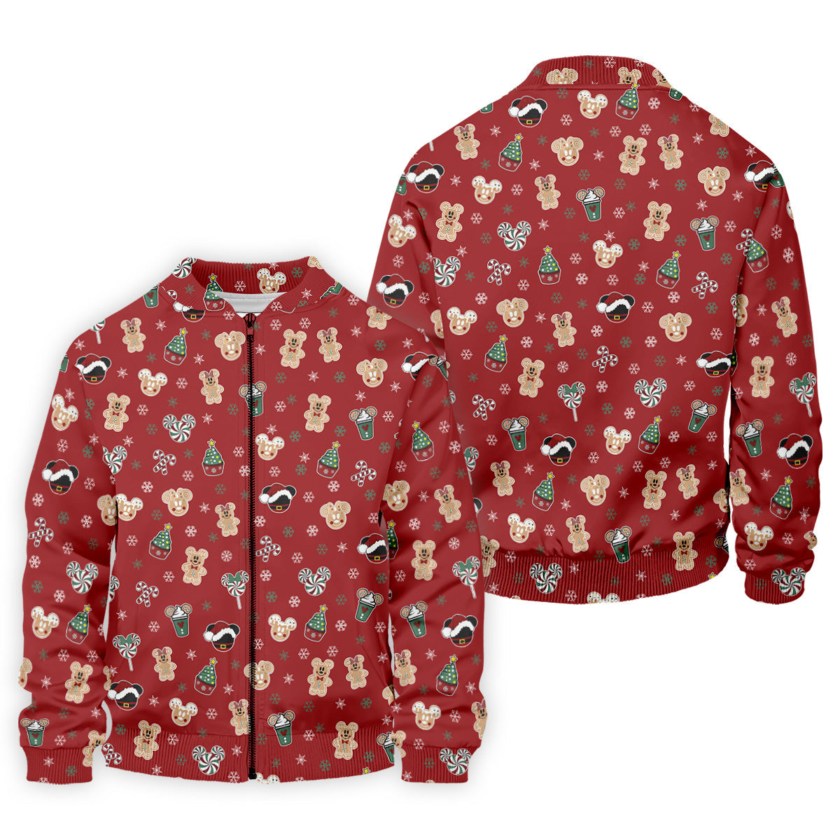 Christmas Gingerbread Red Golf Shirt, Holiday Pattern Christmas Golf Shirt, Polo Shirts For Men