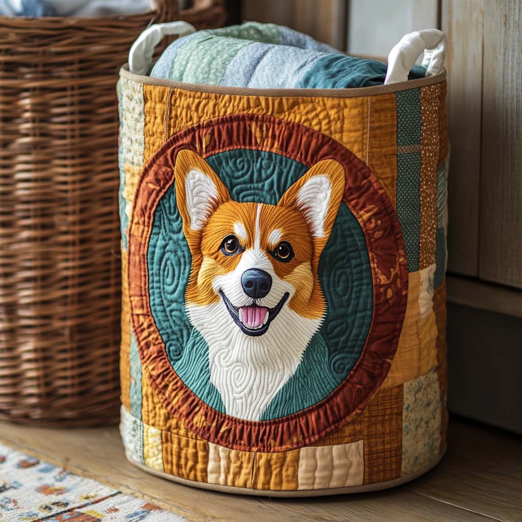Corgi Joy Laundry Basket Laundry Gifts, Housewarming Gift Ideas, Mother's Day Gifts