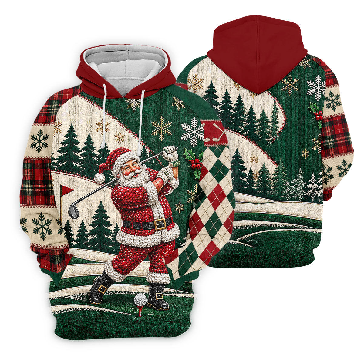 Santa Golf Swing Christmas Golf Polo, Women's Sleeveless Golf Shirt, Womens Golf Tops