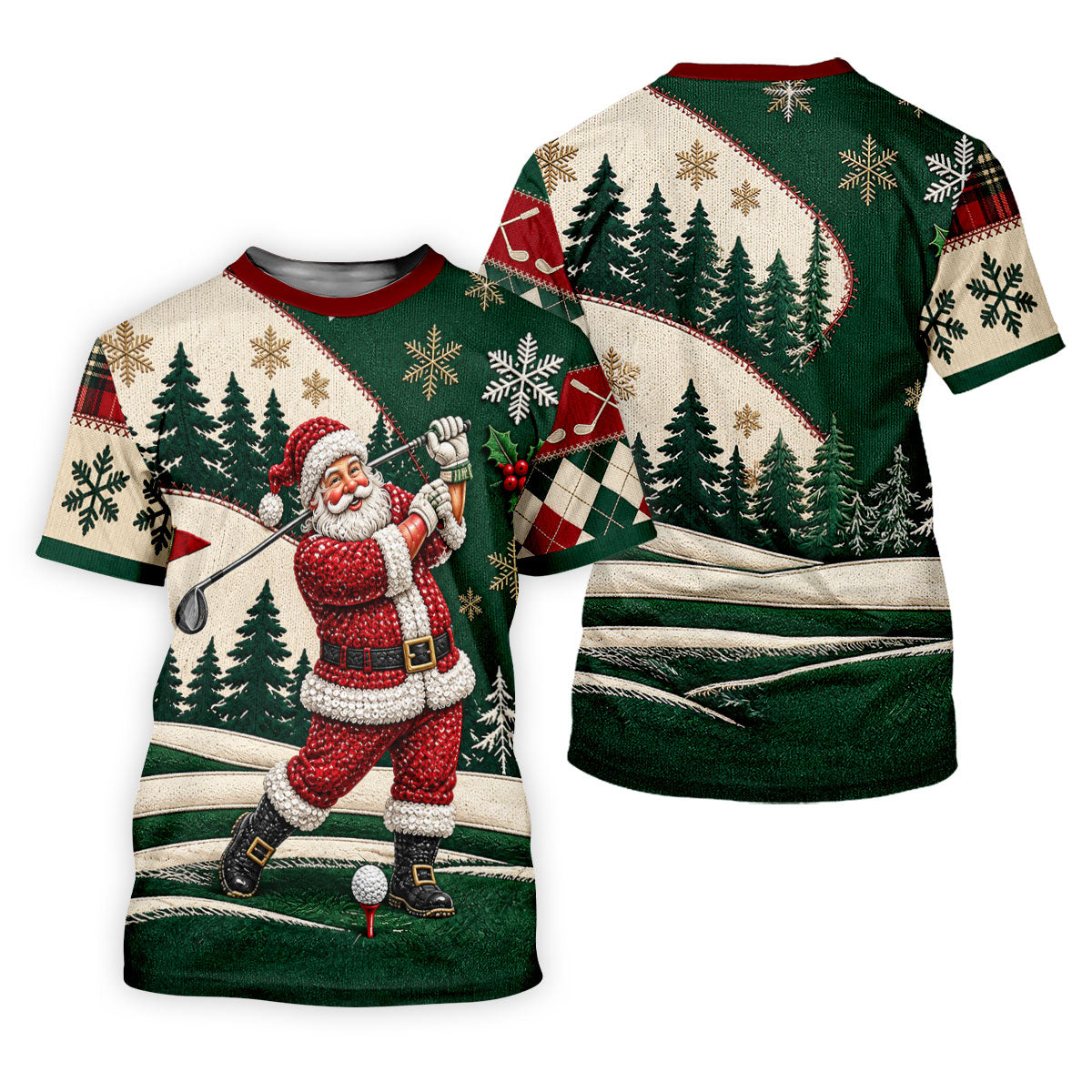 Santa Golf Swing Christmas Golf Polo, Women's Sleeveless Golf Shirt, Womens Golf Tops
