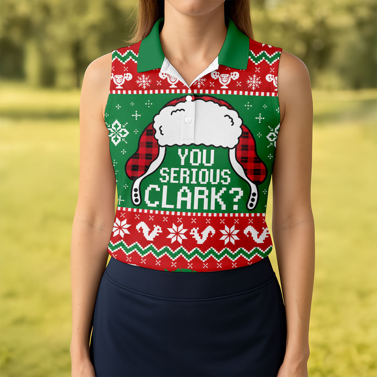You Serious Clark Christmas Golf Shirt, Womens Golf Apparel, Womens Golf Clothing