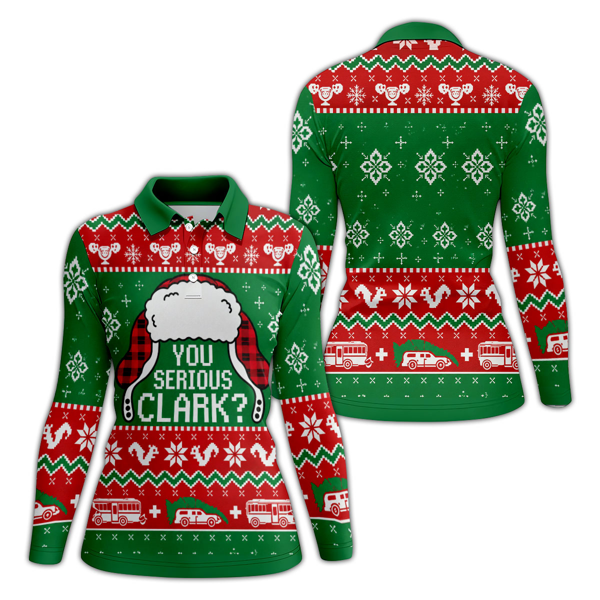 You Serious Clark Christmas Golf Shirt, Womens Golf Apparel, Womens Golf Clothing