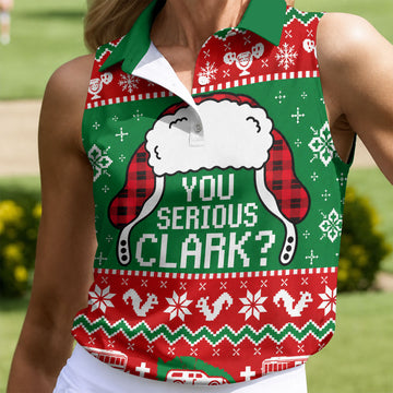 You Serious Clark Christmas Golf Shirt, Womens Golf Apparel, Womens Golf Clothing
