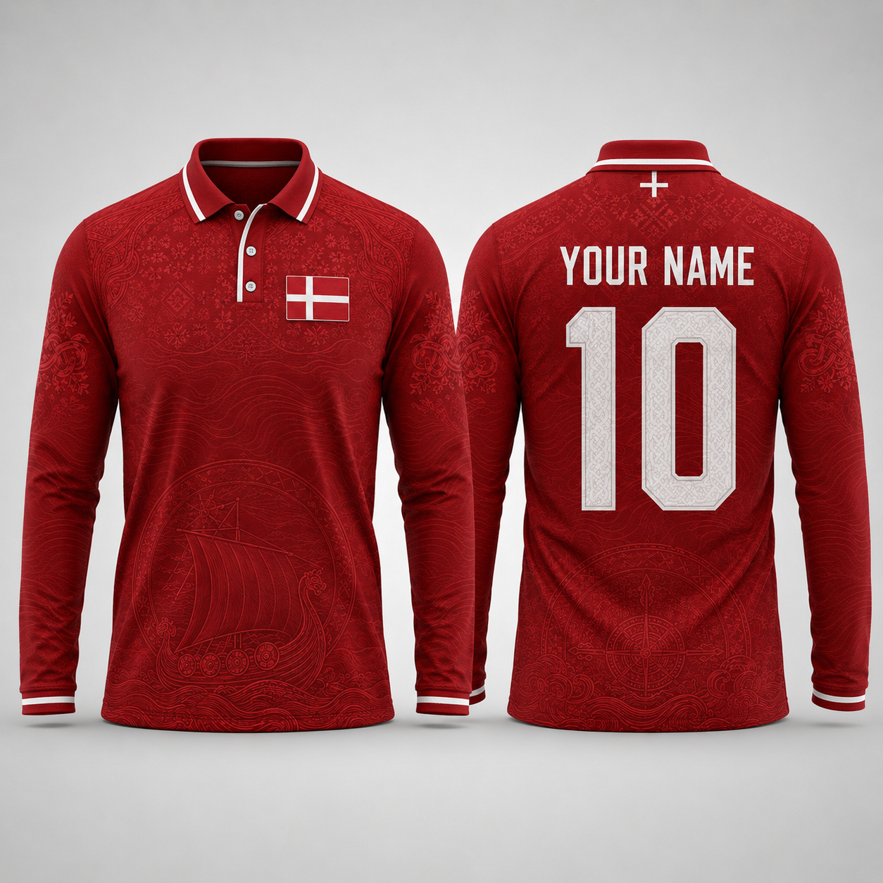 Denmark National Fooball Shirt, Squares of Diversity Football Team V-Neck For Men, Football Gifts