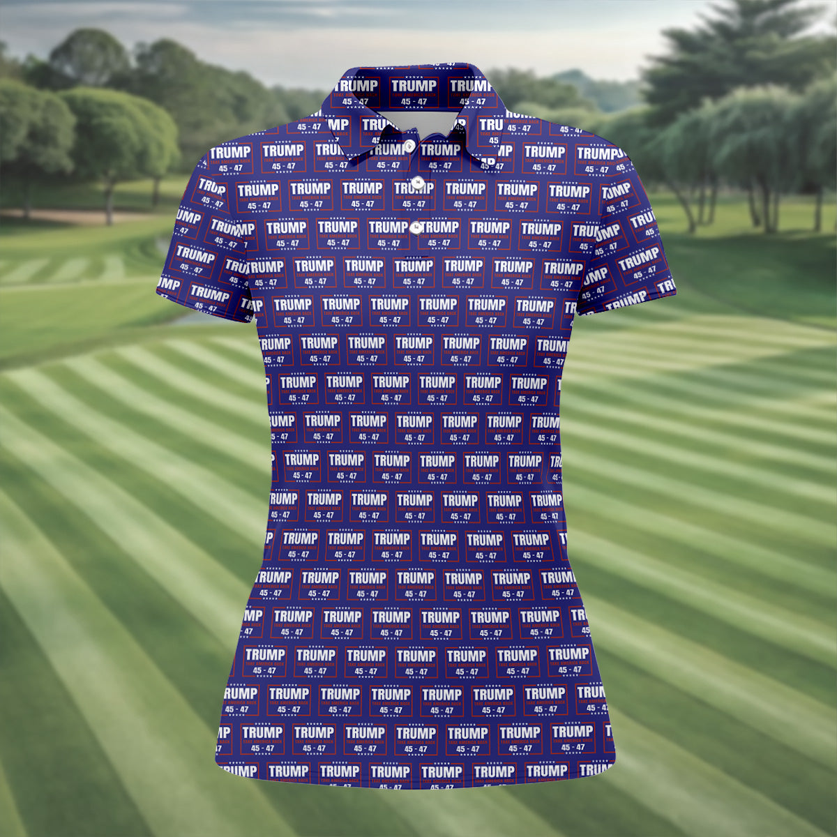 Trump 45-47 Womens Golf Tops, Unique Gift For Golfer, Ladies Golf Shirts, Women's Polo Shirt