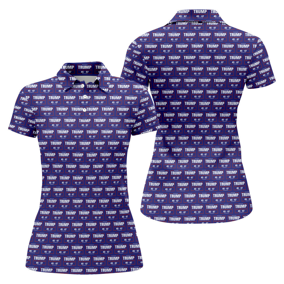 Trump 45-47 Womens Golf Tops, Unique Gift For Golfer, Ladies Golf Shirts, Women's Polo Shirt