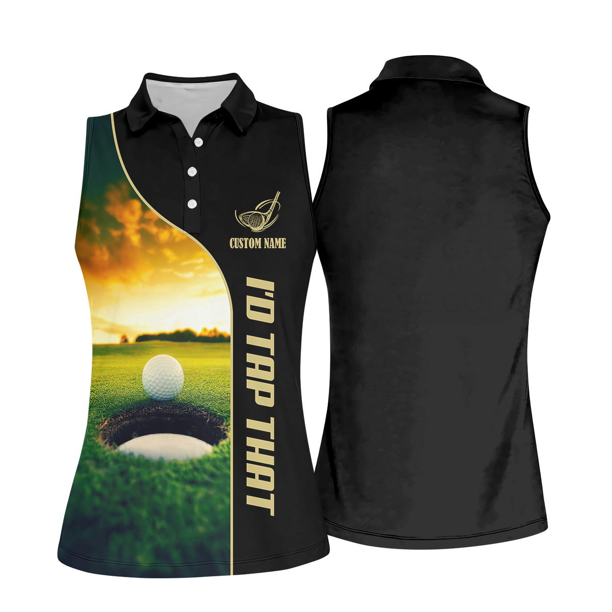 I'd Tap That Women Golf Top, Custom Golf Polos, Cool Golf Gift, Ladies Golf Shirts