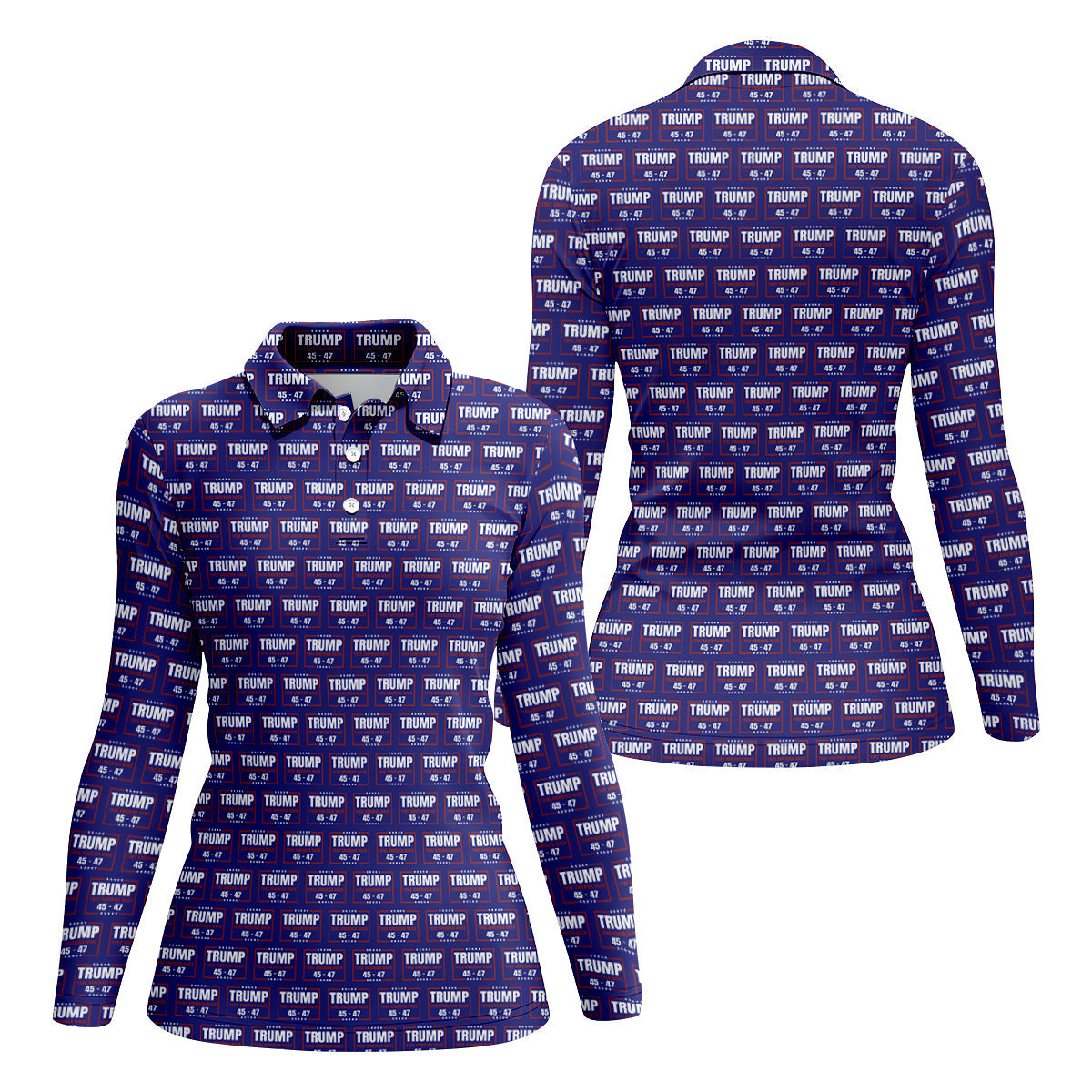 Trump 45-47 Womens Golf Tops, Unique Gift For Golfer, Ladies Golf Shirts, Women's Polo Shirt