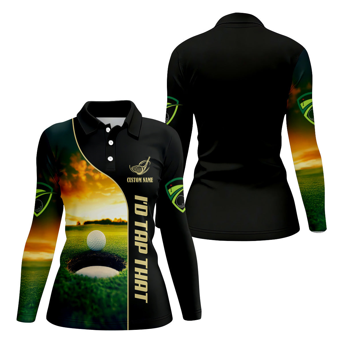 I'd Tap That Women Golf Top, Custom Golf Polos, Cool Golf Gift, Ladies Golf Shirts