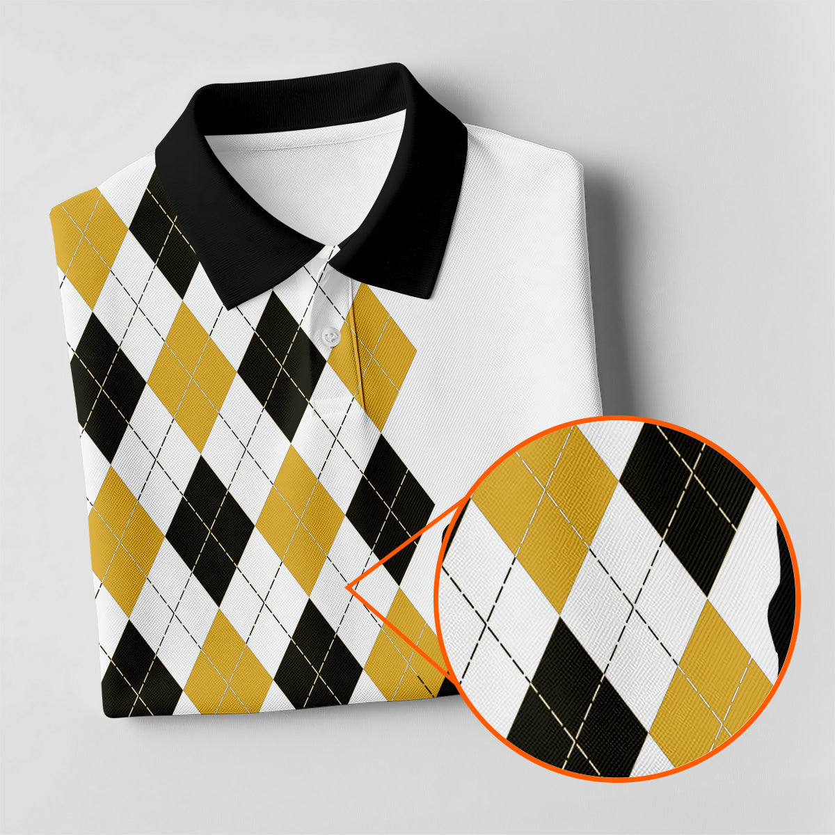 I Was One Under Today Yellow Black Argyle Fun Womens Golf Shirts, Ladies Golf Tops, Unique Gift For Golfer