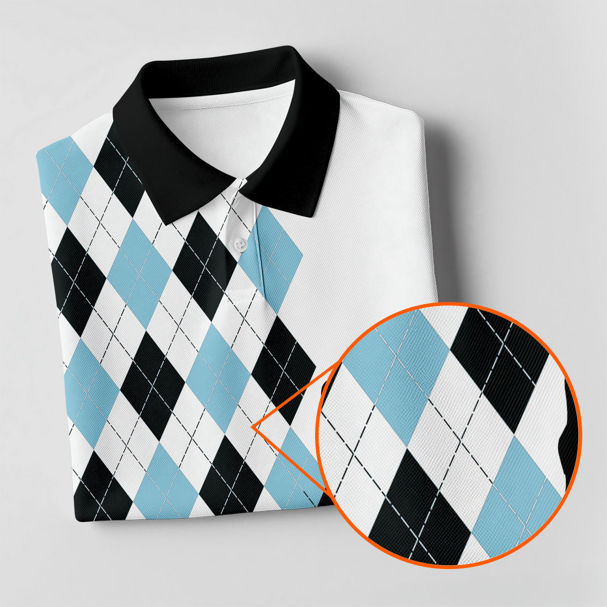 I Was One Under Today Light Blue Black Argyle Fun Womens Golf Shirts, Ladies Golf Tops, Unique Gift For Golfer