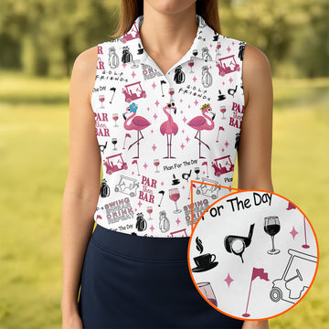 Golf Friends Par Then Bar Flamingo Golf Shirt, Golf Team Shirt, Ladies Pink Golf Shirt, Golf Shirt For Women
