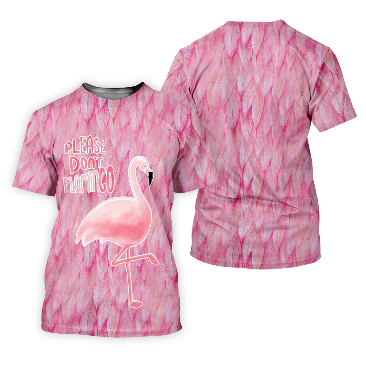 Please Don't Flamingo Fun Women's Golf Shirts, Pink Flamingo Women's Golf Tops, Ladies Golf Polos