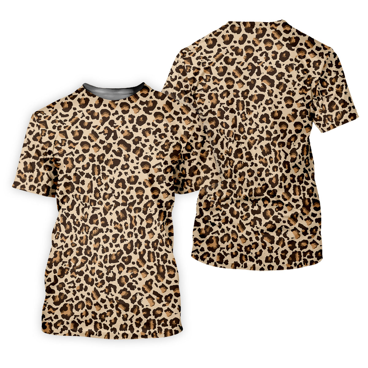 Brown Leopard Women Golf Top, Ladies Golf Shirts, Golf Gifts For Women, Golfing Apparel