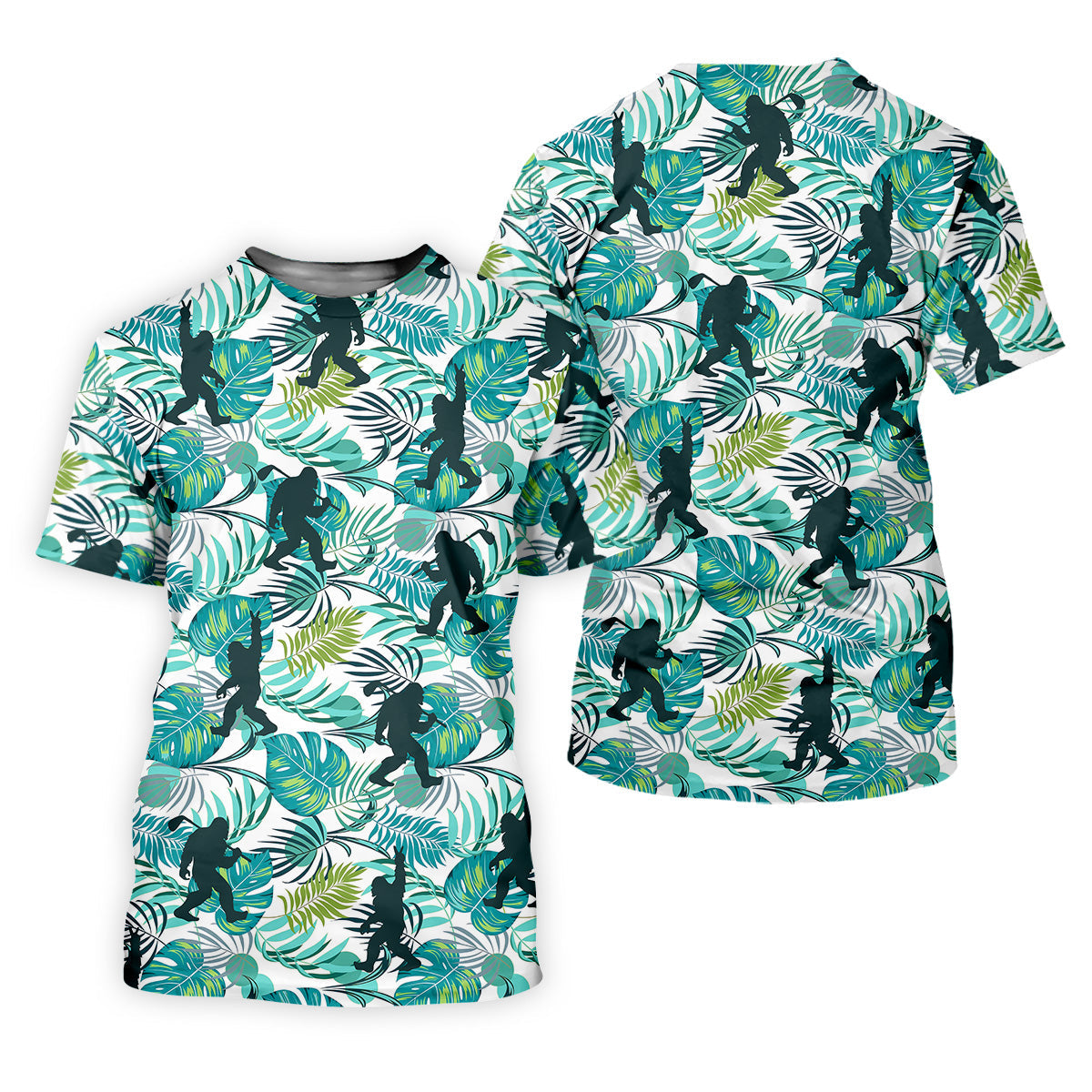 Tropical Green Bigfoot Golf Shirt, Golf Shirt For Women, Ladies Sleeveless Polo, Ladies Golf Shirts