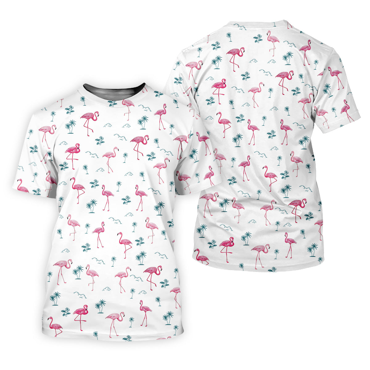 Flamingo Tropical Summer Polo Shirt White Polo Women, Ladies Sleeveless Tops
