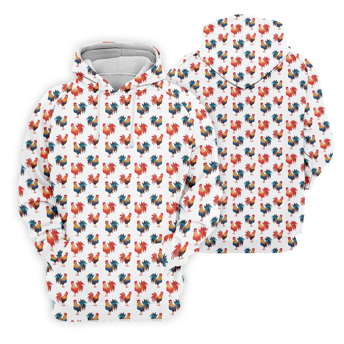 Colorful Chicken Rooster Golf Shirt, Fun Womens Golf Shirts, Cute Golf Outfit, Ladies Golf Polos