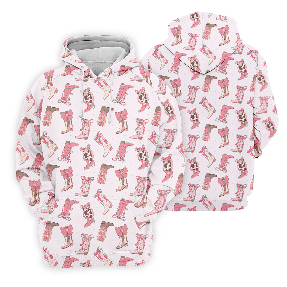 Coquette Bow Cowgirl Boots Womens Golf Shirts, Ladies Golf Shirts, Golfing Apparel