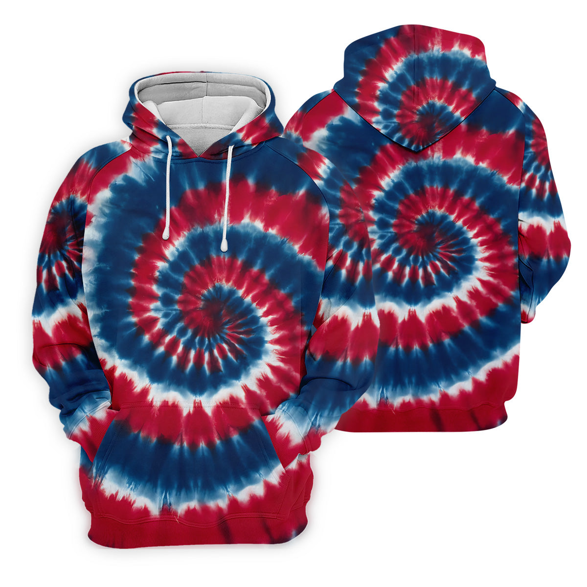 Red White Blue Tie Die Print Ladies Patriotic Golf Shirts, Ladies Sleeveless Polo, Women's Polo Shirt