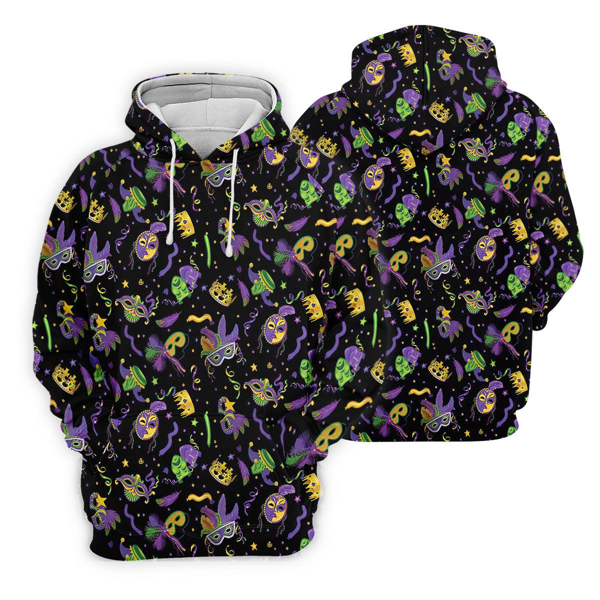 Mardi Gras Golf Sleeveless Polo ShirtWomens, Mardi Gras Black Golf Shirt, Ladies Golf Shirt