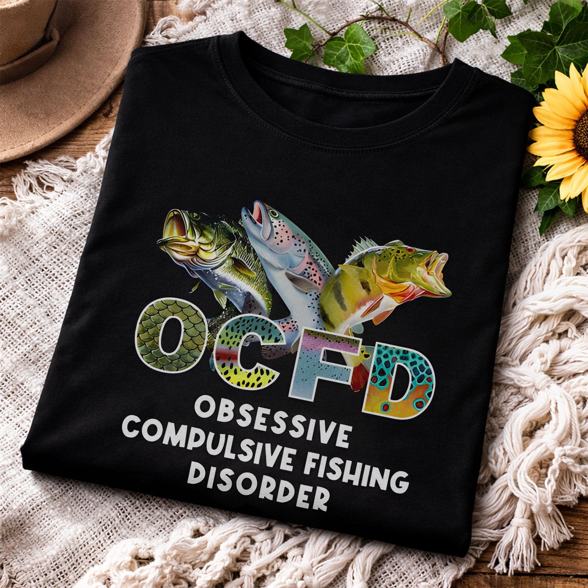 Obsessive Compulsive Fishing Disorder Funny Fishing Shirt, Fishing Tee Shirts, Men's Fishing Shirt