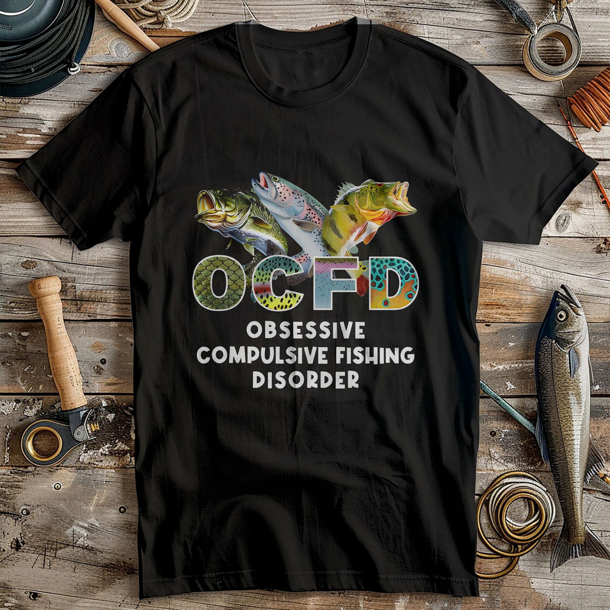 Obsessive Compulsive Fishing Disorder Funny Fishing Shirt, Fishing Tee Shirts, Men's Fishing Shirt