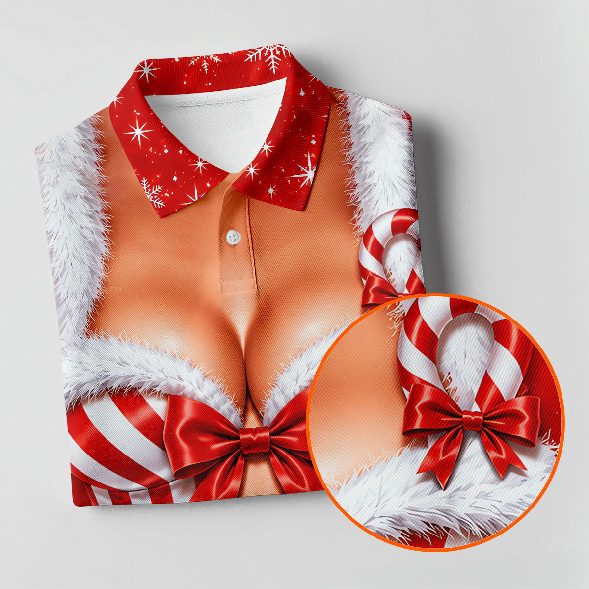 Candy Cane Corset Christmas Golf Shirt, Golf Gifts For Men, Funny Mens Golf Shirts