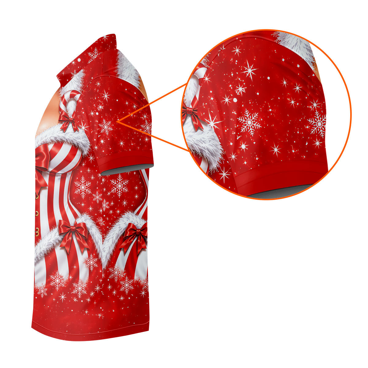 Candy Cane Corset Christmas Golf Shirt, Golf Shirts For Women, Ladies Golf Apparel