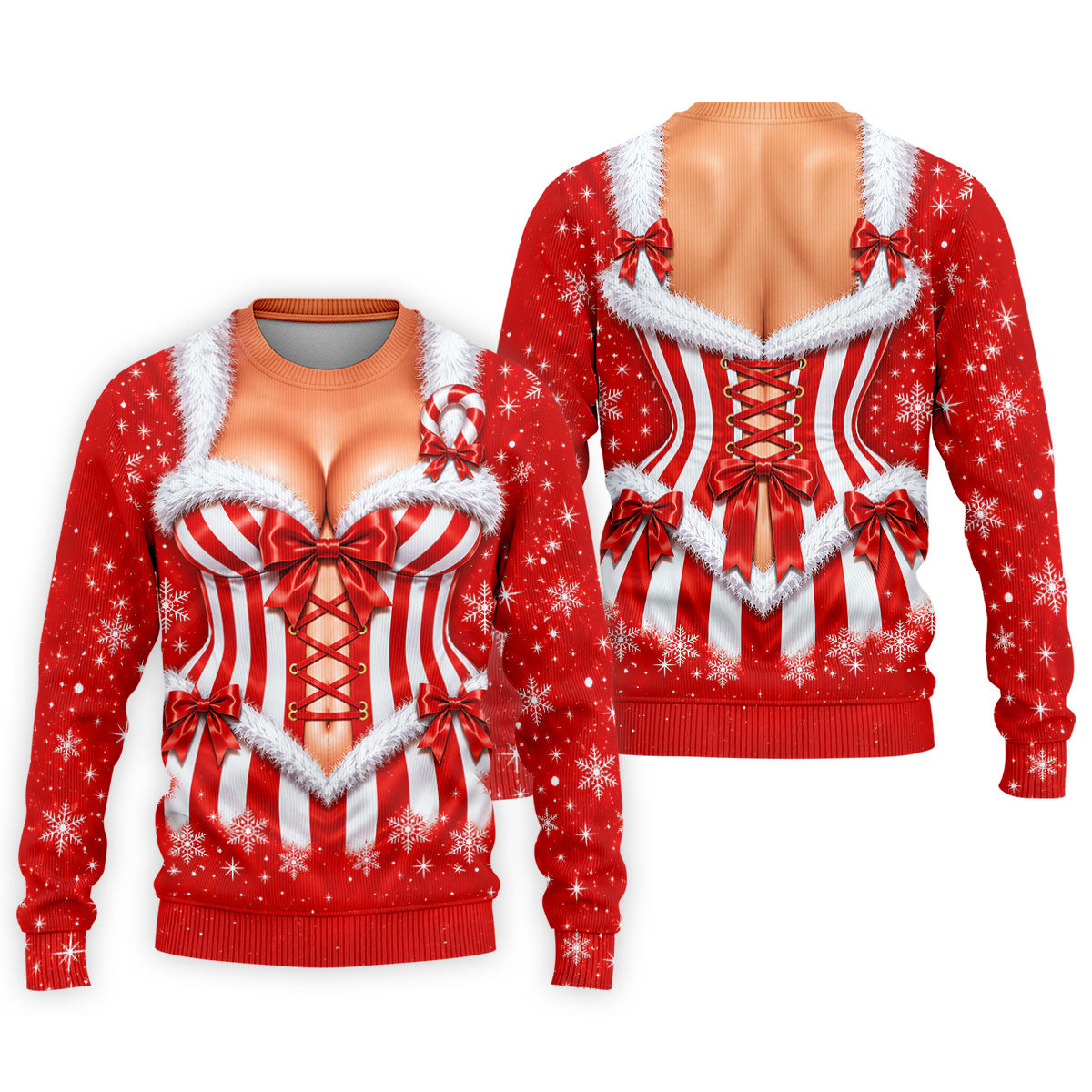 Candy Cane Corset Christmas Golf Shirt, Golf Gifts For Men, Funny Mens Golf Shirts