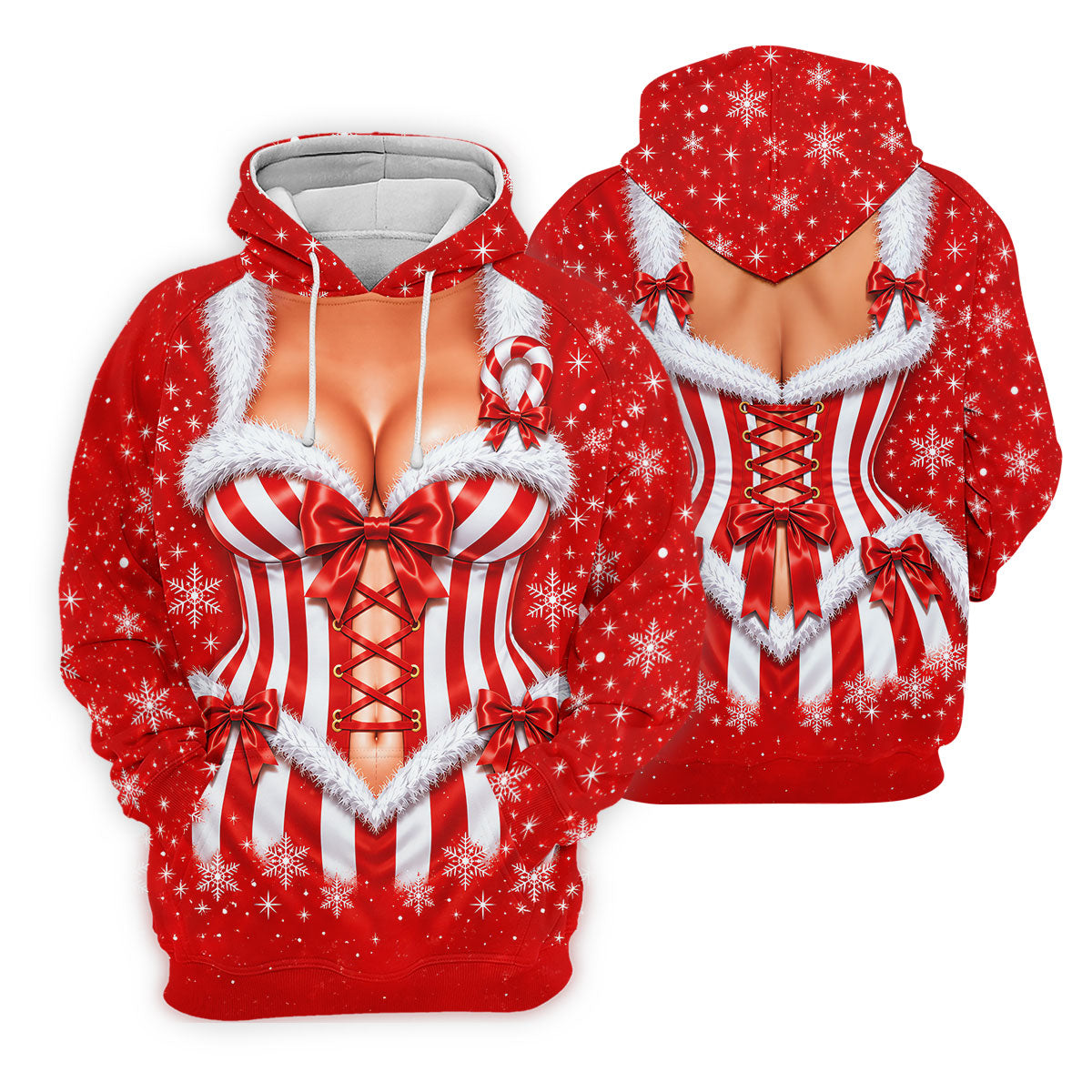 Candy Cane Corset Christmas Golf Shirt, Golf Shirts For Women, Ladies Golf Apparel