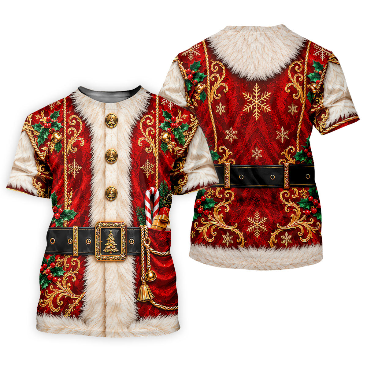 Ornate Santa Suit Christmas Golf Shirt, Womens Golf Apparel, Golf Gifts For Women