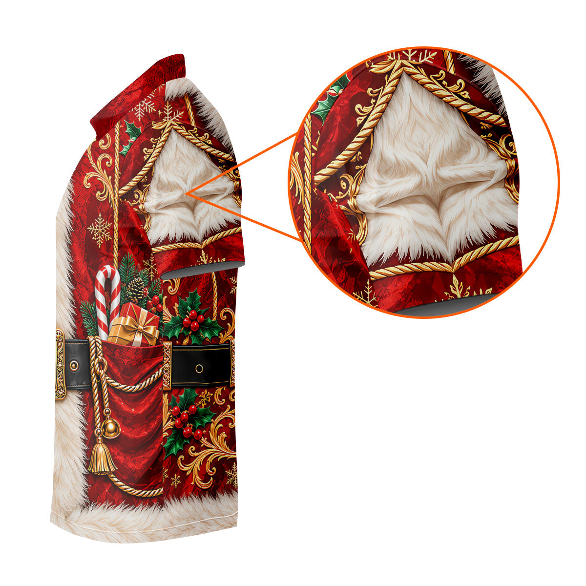 Ornate Santa Suit Christmas Golf Shirt, Womens Golf Apparel, Golf Gifts For Women