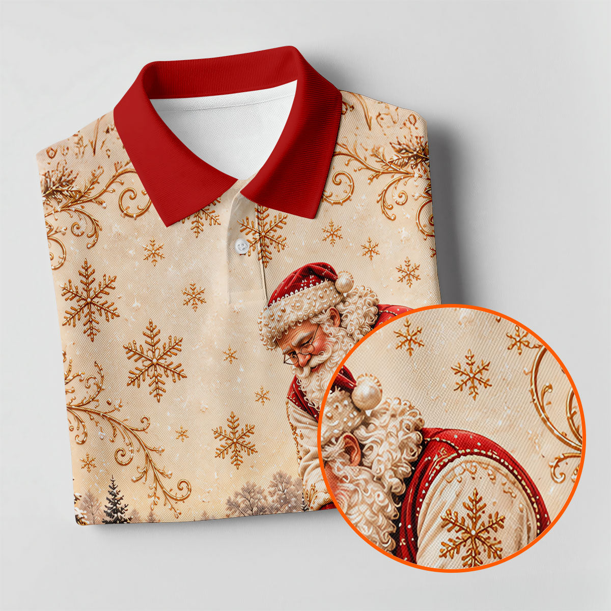 Vintage Santa Winter Christmas Golf Shirt, Ladies Golf Shirts, Golf Gifts For Women