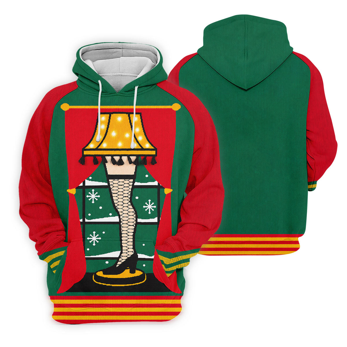 Festive Leg Lamp Christmas Golf Shirt, Golf Polo Shirts For Men, Mens Golf Shirts