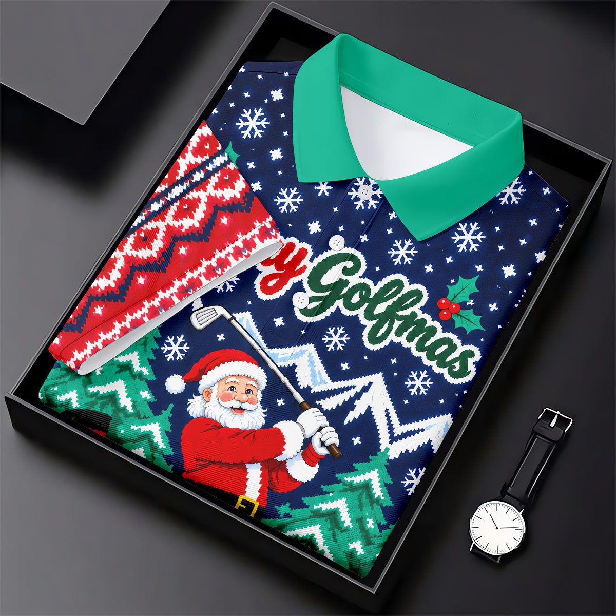 Merry Golfmas Santa Christmas Golf Shirt, Womens Golf Tops, Golf Shirts For Women