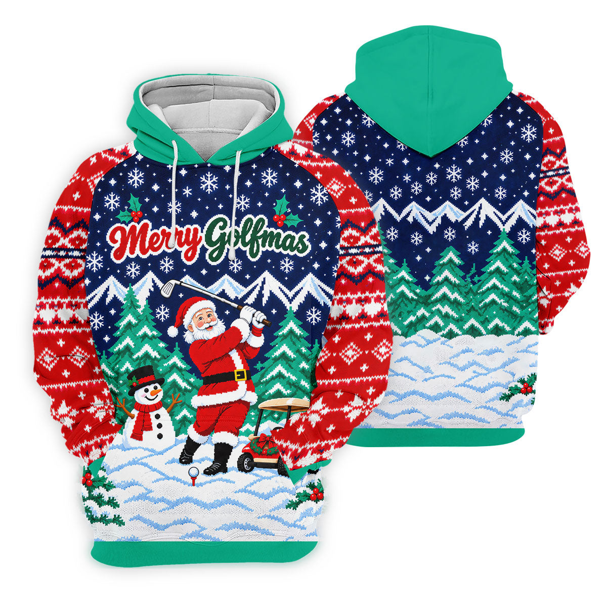 Merry Golfmas Santa Christmas Golf Shirt, Womens Golf Tops, Golf Shirts For Women