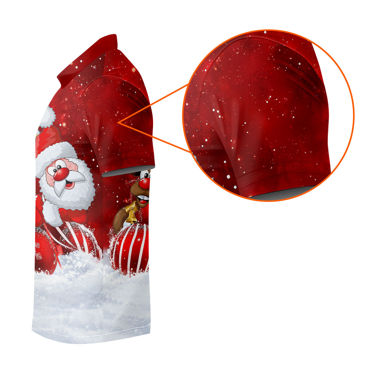 Santa Reindeer Snow Christmas Golf Shirt, Golf Shirts For Men, Golf Gifts For Men