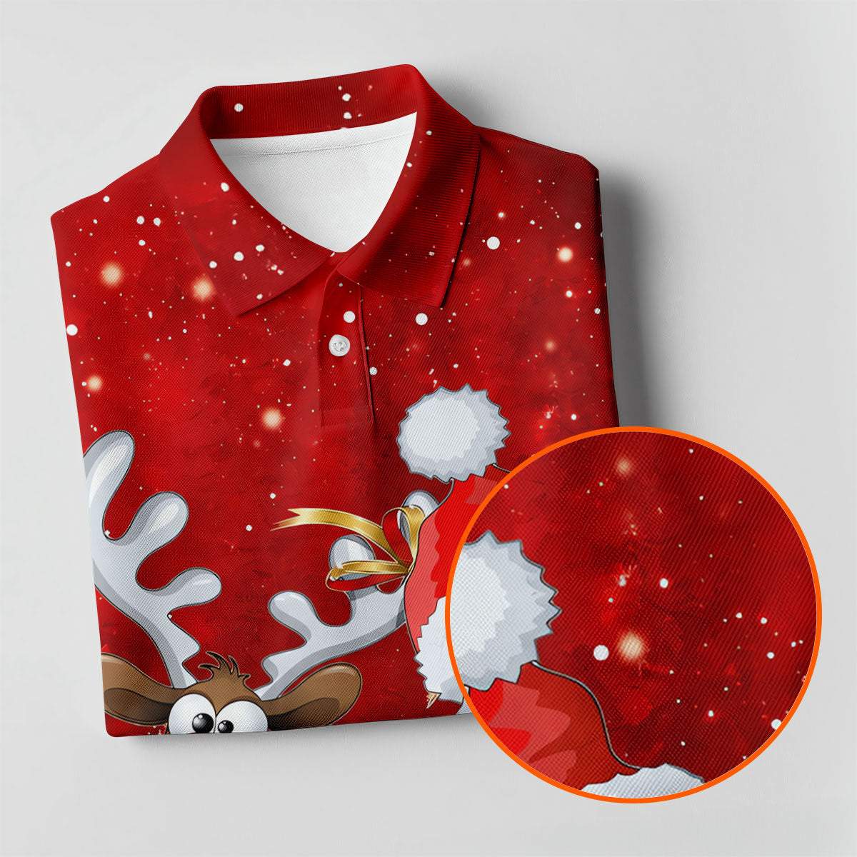 Santa Reindeer Snow Christmas Golf Shirt, Womens Golf Tops, Womens Golf Clothing