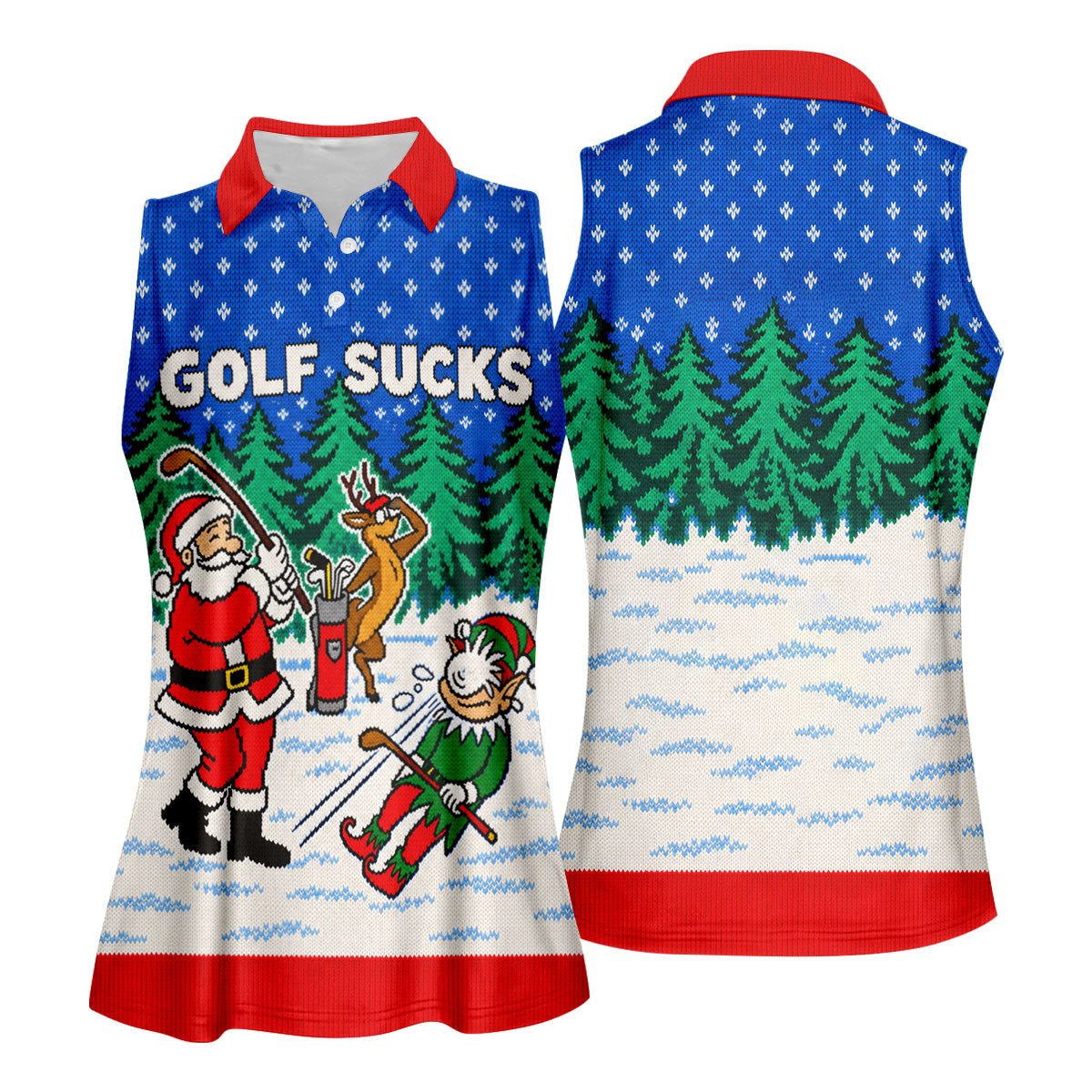 Golf Sucks Santa Christmas Golf Shirt, Womens Golf Apparel, Golf Shirts For Women