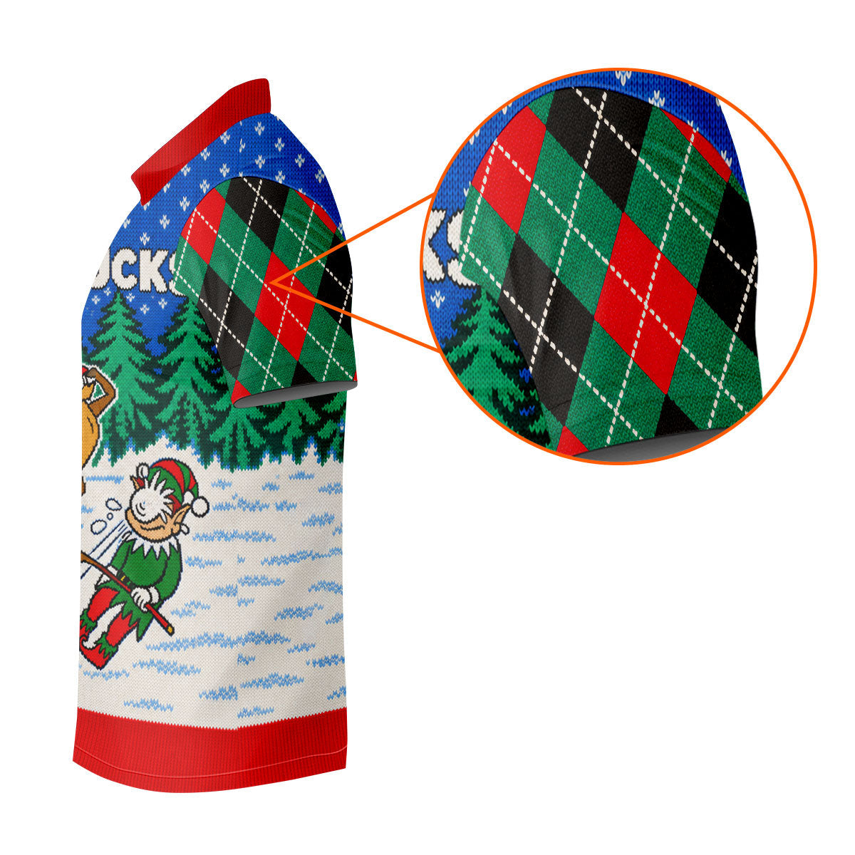 Golf Sucks Santa Christmas Golf Shirt, Mens Golf Shirts, Mens Holiday Golf Shirts