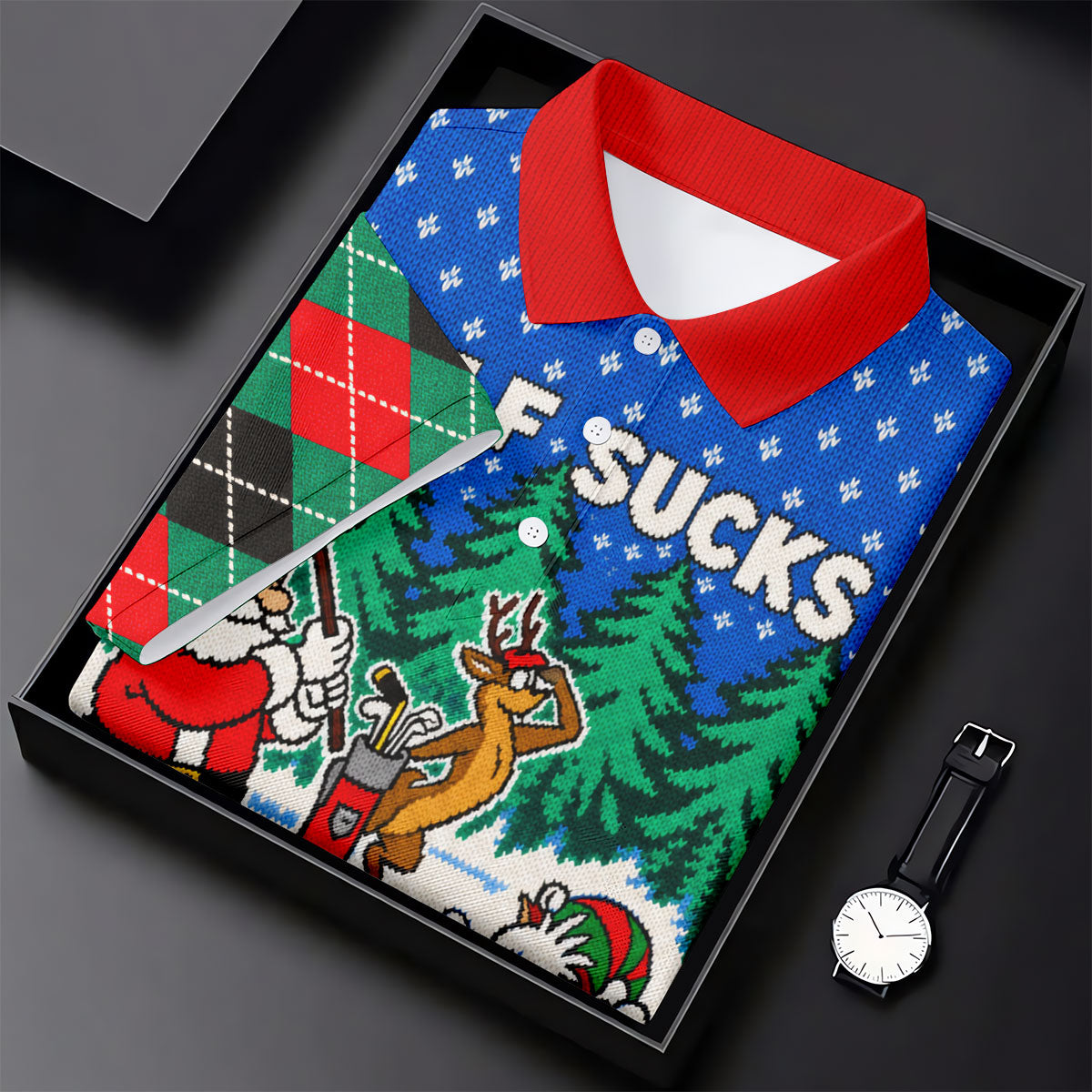 Golf Sucks Santa Christmas Golf Shirt, Womens Golf Apparel, Golf Shirts For Women